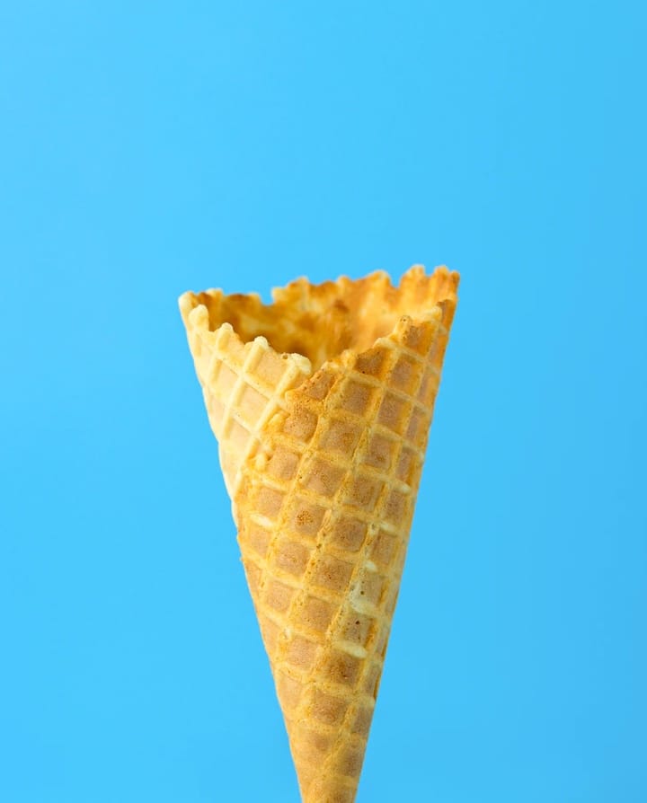 image of an empty ice cream cone